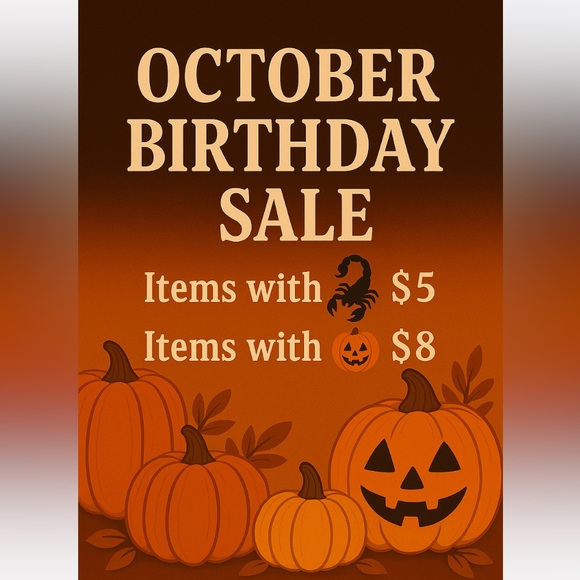 🦂🎃OCTOBER BIRTHDAY SALE🎃🦂 - Picture 1 of 4